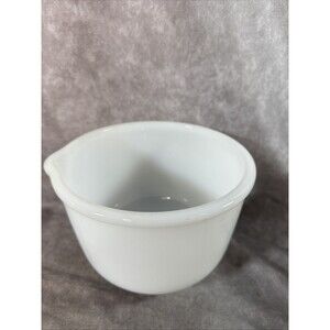 Sunbeam Glassbake White Mixing Bowl Glass Small For Mixmaster Vista Vintage Mint
